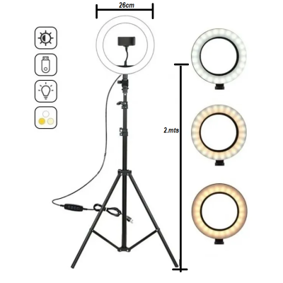 10" LED Ring Light with 2M...